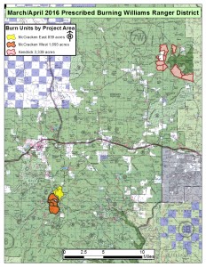 Prescribed burns map for the month of April | Photo courtesy of Kaibab National Forest Services, St. George News 