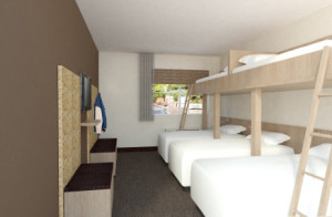 A rendering of a bunk room in the Rising Star Ranch Resort set to open in Mesquite, Nevada, date not specified | Rendering courtesy of Rising Star Sports Ranch Resort, St. George News