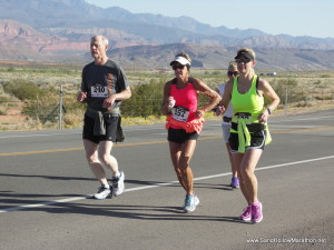 This photo from 2015 shows runners on the course of the Sand Hollow Marathon, Hurricane, Utah, circa March 2015 | Photo courtesy of Red Dog Events, St. George News