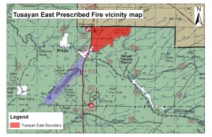 Tusayan Burn Map | Photo courtesy of Kaibab National Forest Services, St. George News 