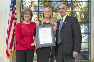 Whitney Sutton awarded the Navin Narayan Award for Excellence in Youth Leadership. American Red Cross National Headquarters.Washington, D.C., Mar. 9, 2016| Photo courtesy of Dennis Drenner, American Red Cross, St. George News 