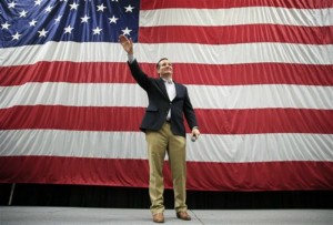 Republican presidential candidate, Sen. Ted Cruz, R-Texas, waves as he is introduced at a campaign rally for Sen. Mike Lee, R-Utah, Draper, Utah, March 19, 2016 | AP Photo/John Locher, St. George News