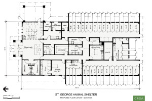 Floor plan of the proposed county animal shelter | Image courtesy of Washington County Commission, St. George News