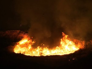 An agricultural burn spread out of control shutting down Interstate 15, Littlefield, Arizona, Feb. 29, 2016 | Photo by Kimberly Scott, St. George News