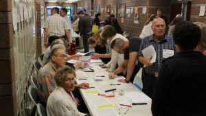 Washington County Republicans pack Dixie High School as the caucus gets underway. Party officials estimate the turnout is double what it was during the last presidential election year, St. George, Utah, March 22, 2016 | Photo by Mori Kessler, St. George News