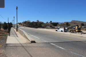 As a part of the River Road widening project, a portion of the bridge over Fort Pearce Wash will be demolished and replaced, St. George, Utah, March 10, 2016 | Photo taken by Mori Kessler, St. George News