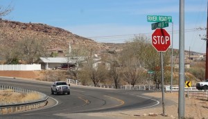 Work is anticipated to begin on a southern portion of River Road connecting to the Little Valley area around the end of March that will widen the road to five lanes. A traffic light will also be installed in at the intersection of River Road and Horseman Park Drive as a part of the project, St. George, Utah, March 10, 2016 | Photo taken by Mori Kessler, St. George News