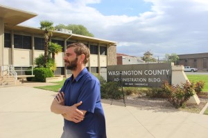 Josh Warburton, longtime publisher of The Independent, has thrown his hat into the race for the Washington County Commission, St. George, Utah, March 22, 2016 | Photo by Mori Kessler, St. George News