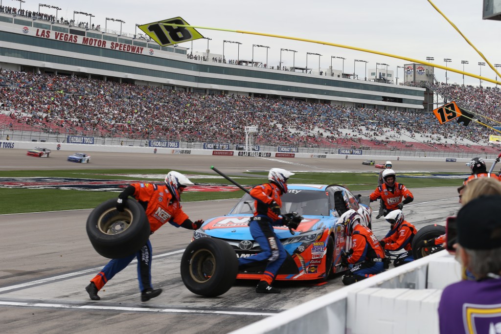 "(It was) teamwork that won the race, four tires and 20 gallons of fuel in under 12 seconds," said Kyle Busch, winner of the Las Vegas XFINITY race Saturday, Las Vegas, Nev., Mar. 5, 2016 | Photo by Rick Johnson, special to St. George News