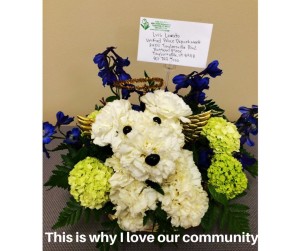 Flower arrangement sent to the Unified Police Department as a result of K-9 Aldo's passing, Salt Lake County, Utah, April 29, 2016 | Photo courtesy of Salt Lake County Sheriff Jim Winder, St. George News