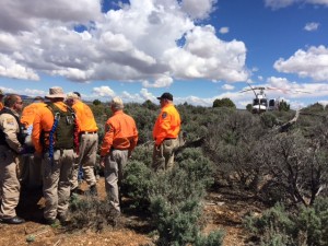 Camille Humphrey, 87, of Washington City, was found by rescuers more than 10 miles away from her vehicle after spending two days on the Arizona Strip. The elderly woman was found lying on the ground, motionless behind a bush, Mohave County, Arizona, April 12, 2016 | Photo courtesy of Arizona Department of Public Safety, St. George News