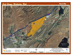 Map of Coral Canyon development | Image courtesy of State Institutional Trust Land Administration, St. George News