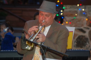 West Coast Jazz Players deliver smooth jazz sounds in the jazz garden at "George, Streetfest on Main," St. George, Utah, April 1, 2016 | Photo by Hollie Reina, St. George News