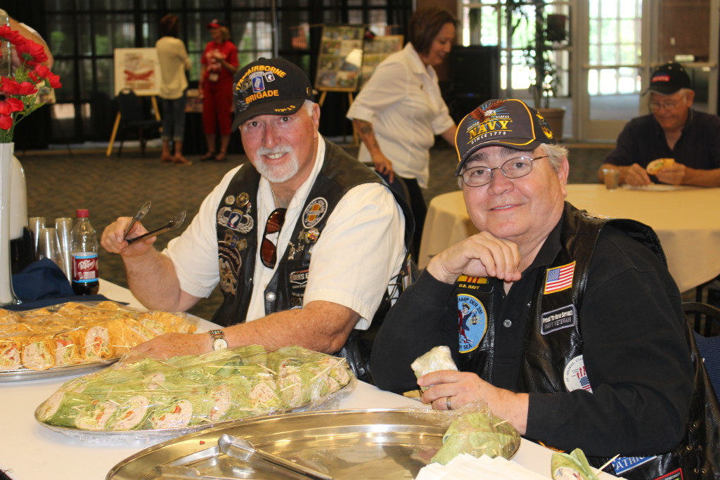 L-R: Joe Wells, Ernie Aguayo at convention hosted by the Vietnam Veterans of America, Southern Utah Chapter 961, Dixie Convention Center, St. George, Utah, April 23, 2016|Photo by Cody Blowers, St. George News