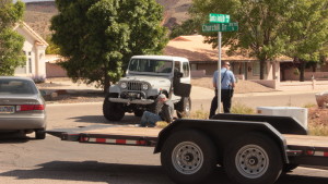 An out of control driver struck a vehicle, jumped curbs and drove through homeowner's lawns before being arrested on Thursday afternoon in St. George, Utah, April 28, 2016 | Photo by Don Gilman, St. George News