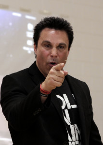 Former professional wrestler and motivational speaker Marc Mero educates the audience about choices, Paiute Tribal Center, Cedar City, Utah, March 31, 2016 | Photo by Carin Miller, St. George News