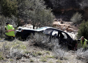 St. George man walks six miles to find help after an early morning tumble over a 10-foot cliff into Coal Creek, state Route 14, Iron County, Utah, April 3, 2016 | Photo by Carin Miller, St. George News 