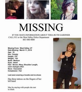 Tera Gardner missing person flyer, St. George News | Click on image to enlarge