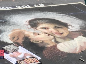 Artists create colorful murals in the Kayenta Art Village during the Kayenta Street Painting Festival, Ivins, Utah, April 23, 2016 | Photo by Hollie Reina, St. George News