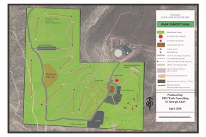 Concept plan for new outdoor sports park planned in the South Hills area of Santa Clara | Image courtesy of Santa Clara City, St. George News