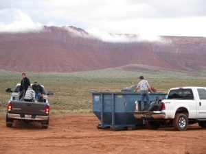 Volunteers clean up trash on public land in Warner Valley, Utah, March 9, 2016 | Photo courtesy of Bureau of Land Management, St. George News