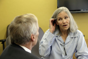 Former Charles Manson follower Leslie Van Houten confers with her attorney Rich Pfeiffer during a break from her hearing before the California Board of Parole Hearings at the California Institution for Women in Chino, Calif., Thursday, April 14, 2016. The panel recommended parole for Van Houten more than four decades after she went to prison for the killings of a wealthy grocer and his wife. The decision will now undergo administrative review by the board. If upheld it goes to Gov. Jerry Brown, who has final say on whether the now-66-year-old Van Houten is released. | AP Photo/Nick Ut, St. George News