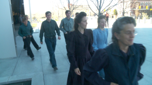 FLDS Church members leave federal court on Wednesday, refusing to comment on Lyle Jeffs’ detention hearing. Salt Lake City, Utah, April 6, 2016 | Photo by and courtesy of Fox 13 News, St. George News