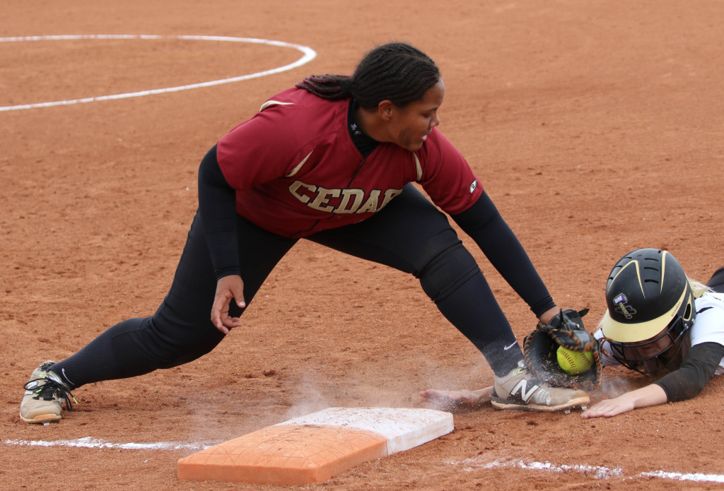 Cedar's Pua Johnson (23) Desert Hills vs. Cedar, Softball, St. George, Utah, Apr. 15, 2016, | Photo by Kevin Luthy, St. George News