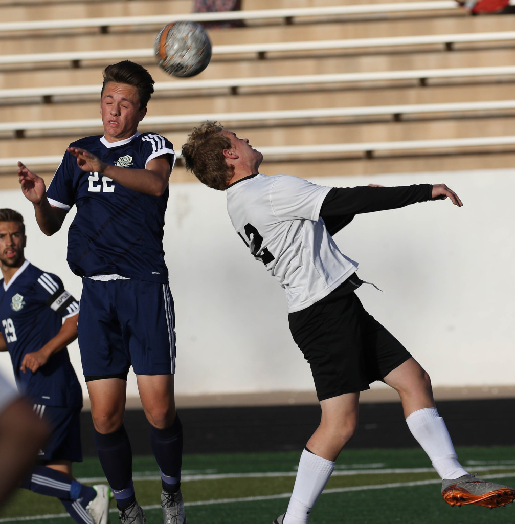 Pine View's Bo Bundy (12), Pine View vs. Snow Canyon, Soccer,  St. George, Utah, Apr. 15, 2016, | Photo by Kevin Luthy, St. George News