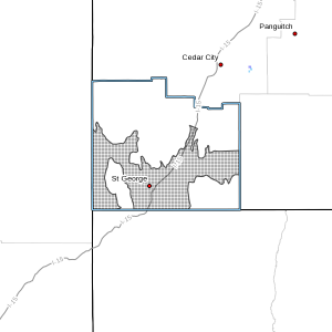 A high wind watch is in effect for the Dixie region of Southern Utah, including Zion National Park and St. George. April 14, 2016 | Image courtesy of National Weather Service, St. George News