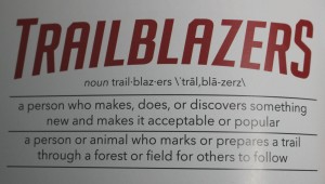 Definition of a Trailblazer as seen in "A History of Traiblasers: A Bison's Tale" booklet, which is being disturbed to the public by Dixie State University, St. George, Utah, April 11, 2016 | Photo by Mori Kessler, St. George News