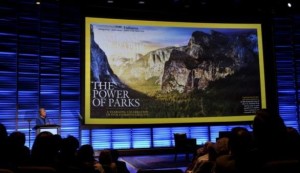 A movie shown at today's speech by Interior Secretary Sally Jewell, Washington, D.C., April 19, 2016 | Photo courtesy of Department of the Interior, St. George News