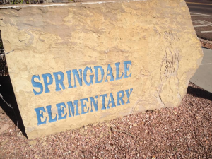 Springdale Elementary sign, Springdale, Utah, date not specified | Photo courtesy of Joyce Hartless, St. George News