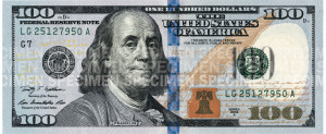 The current design $100 note is the latest denomination of U.S. currency to be redesigned, and it was issued on Oct. 8, 2013. The current design $100 note features additional security features including a 3-D Security Ribbon and color-shifting Bell in the Inkwell. The $100 note also includes a portrait watermark of Benjamin Franklin that is visible from both sides of the note when held to light | Photo courtesy of the U.S. Government, St. George News