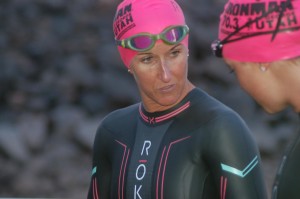 Pro triathlete Meredith Kessler before the swim. Kessler was the first pro woman out of the water at Ironman 70.3 St. George North American Pro Championship. Sand Hollow Reservoir, Sand Hollow State Park, Hurricane, Utah, May 7, 2016 | Photo by Hollie Reina, St. George News