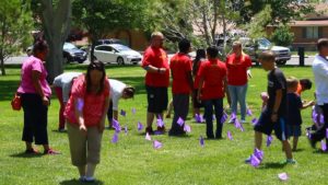 Flags commemorating foster children were planted on the lawn of Vernon Worthen park during the Utah Foster Care March for Kids event in St. George, Utah, May 27, 2016 | Photo by Don Gilman, St. George News