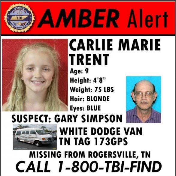 Amber Alert Report Of Missing Tennessee Girl Spotted In Hurricane 