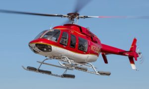 A Bell 407 helicopter similar to the one pictured was used in a rescue near Cane Beds, Arizona | Creative Commons image courtesy of stuart.mic, Wikipedia, St. George News 