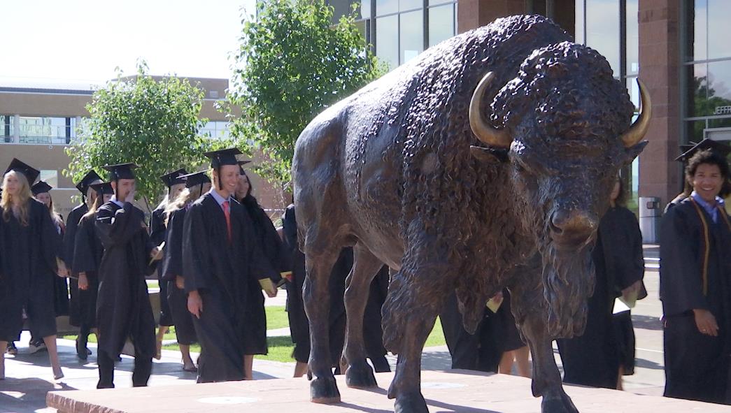 "Brooks the Bison" statue at Dixie State University. The statue was a gift to the school by the student body, St. George, Utah, May 6, 2016 | Photo by Austin Peck, St George News