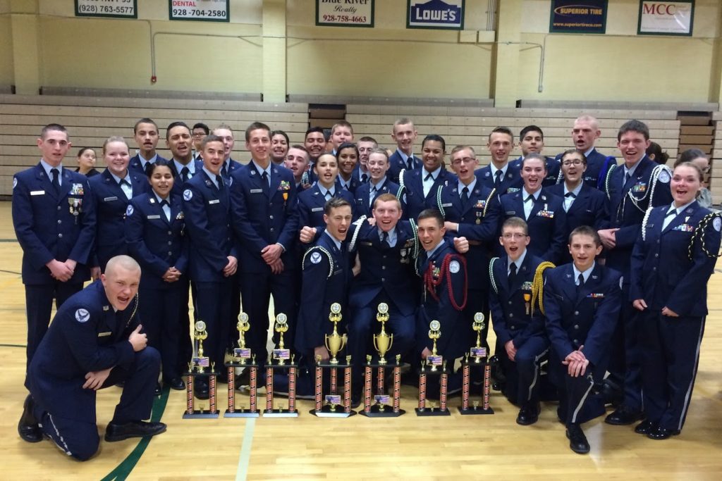 Drill Meet, Dixie Wings Air Force junior ROTC Cadets, Bullhead City Ariz., Feb. 6, 2016 | Photo courtesy of Col. Glenn Whicker, St. George News