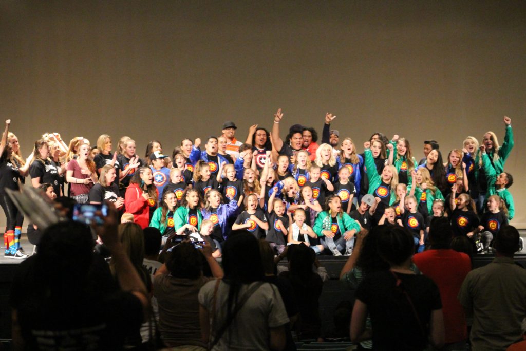 The grand finale on stage during "Wake up Jonah", fundraising event held in the auditorium at Snow Canyon High School, St. George, Utah, May 21, 2016 | Photo by Cody Blowers, St. George News