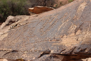 Pictographs at the Fort Pearce site are part of the territory BLM Rangers seek to protect, Warner Valley, Utah, April 10, 2016 | Photo by Don Gilman, St. George News