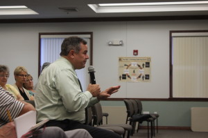 St. George Mayor Jon Pike addresses the Washington County School District Board during a meeting in St. George, Utah, May 11, 2016 | Photo by Don Gilman, St. George News