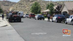 A 4-year-old girl was injured Tuesday morning when she was struck by a Toyota SUV, Washington, Utah, May 31, 2016 | Photo by Don Gilman, St. George News