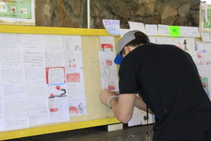 Letters from area students written to say "Thank you" to public safety responders are hung up on a wall for the community to read. "Public Safety Appreciation Day," created to recognize and thank first responders. Main Street Park, Cedar City, Utah, May 6, 2016 | Photo by Tracie Sullivan Cedar City News / St. George News