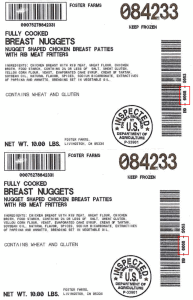 Chicken nuggets from Foster Farms Chicken are being recalled. A sample of the packaging is above. Click to open in a larger size to see details. Undated. | Photo courtesy of USDA, St. George News