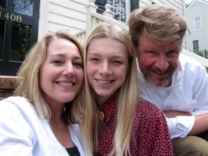 Hunter Schafer poses with parents Katy and Mac on the front porch of their home. The 17-year-old transgender youth is a plaintiff in a lawsuit against North Carolina's recently enacted House Bill 2, which overturned LGBT protections put in place by the city of Charlotte. Raleigh, North Carolina, May 13, 2016 | Photo by Allen G. Breed (AP), St. George News