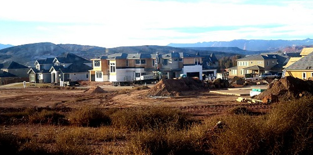 Homes going up in Little Valley, St. George, Utah, Feb. 13, 2014 | Photo by Mori Kessler, St. George News