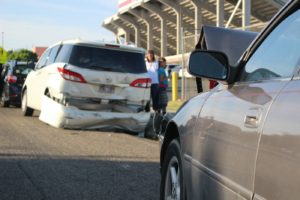 A woman was taken to the hospital following a three-car collision on 700 East by Hansen Stadium, St. George, Utah, May 23, 2016 | Photo by Mori Kessler, St. George News