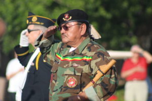 Marine Corps and army veteran Tim Rogers at the Memorial Day program held at the Veterans Honor Park in SunRiver, St. George, Utah, May 29, 2016 | Photo by Mori Kessler, St. George News 